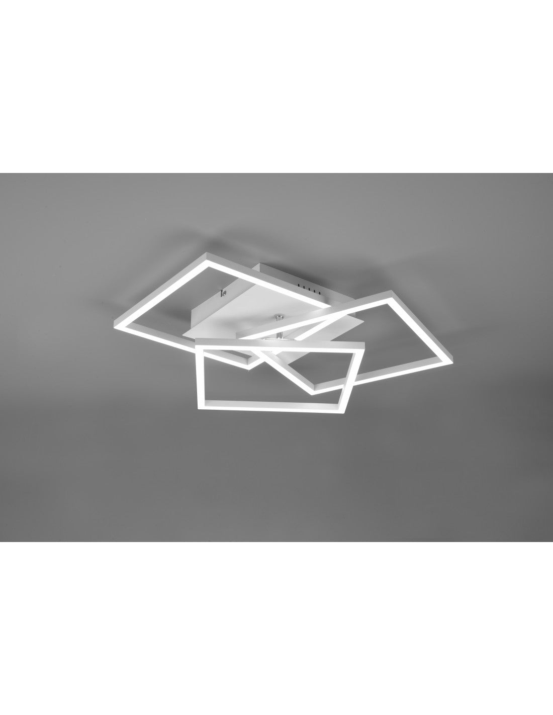 Plafoniera Bianca 3 Quadrati Orientabili Led Dimmer Mobile Trio Lighting