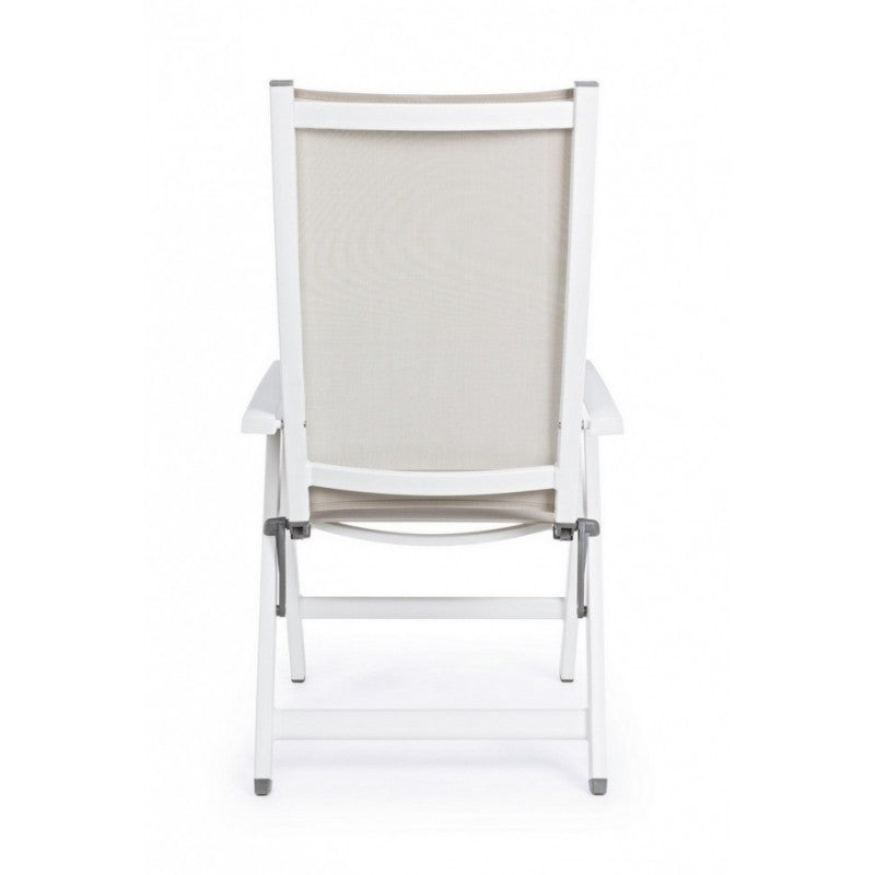 Poltrona per esterno Pieghevole CRUISE Bianco 59x71x h 113 cm