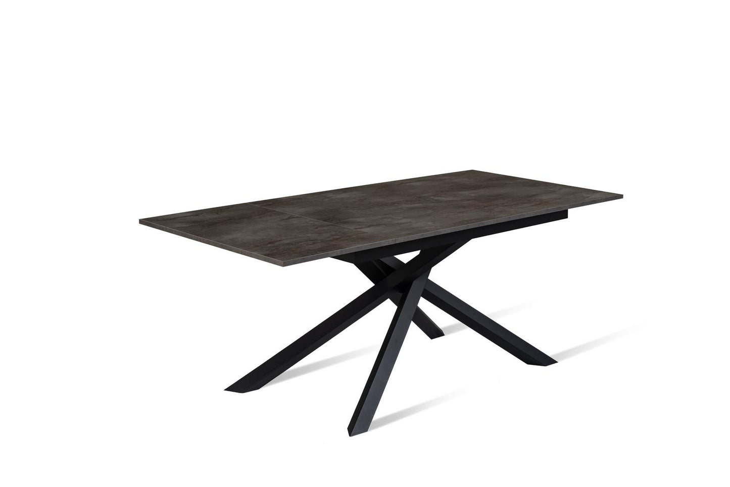 Tavolo allungabile cemento grigio - nero 90 cm x 140- 190 cm H. 76 cm