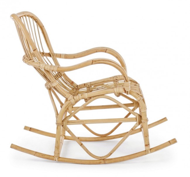 Poltrona Dondolo in Rattan Naturale CASIMIRA 66x82x h88 cm