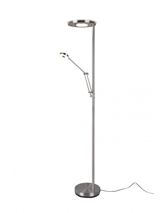 Piantana Led Dimmer con Spot da Lettura Barrie Nichel Trio Lighting