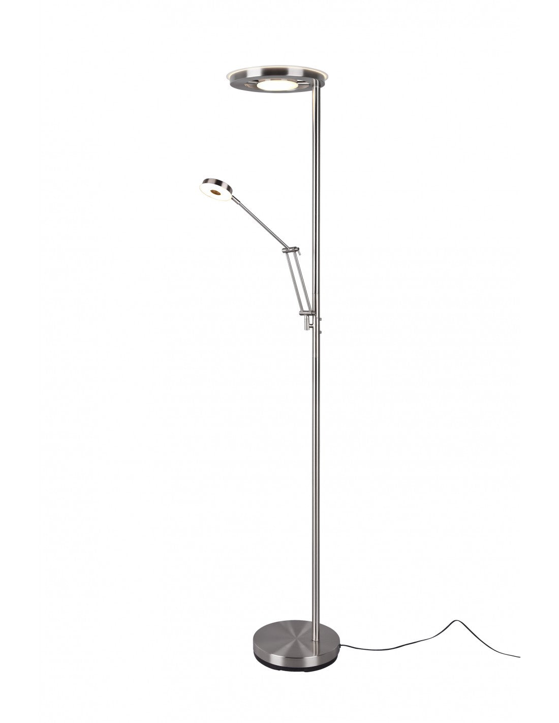 Piantana Led Dimmer con Spot da Lettura Barrie Nichel Trio Lighting