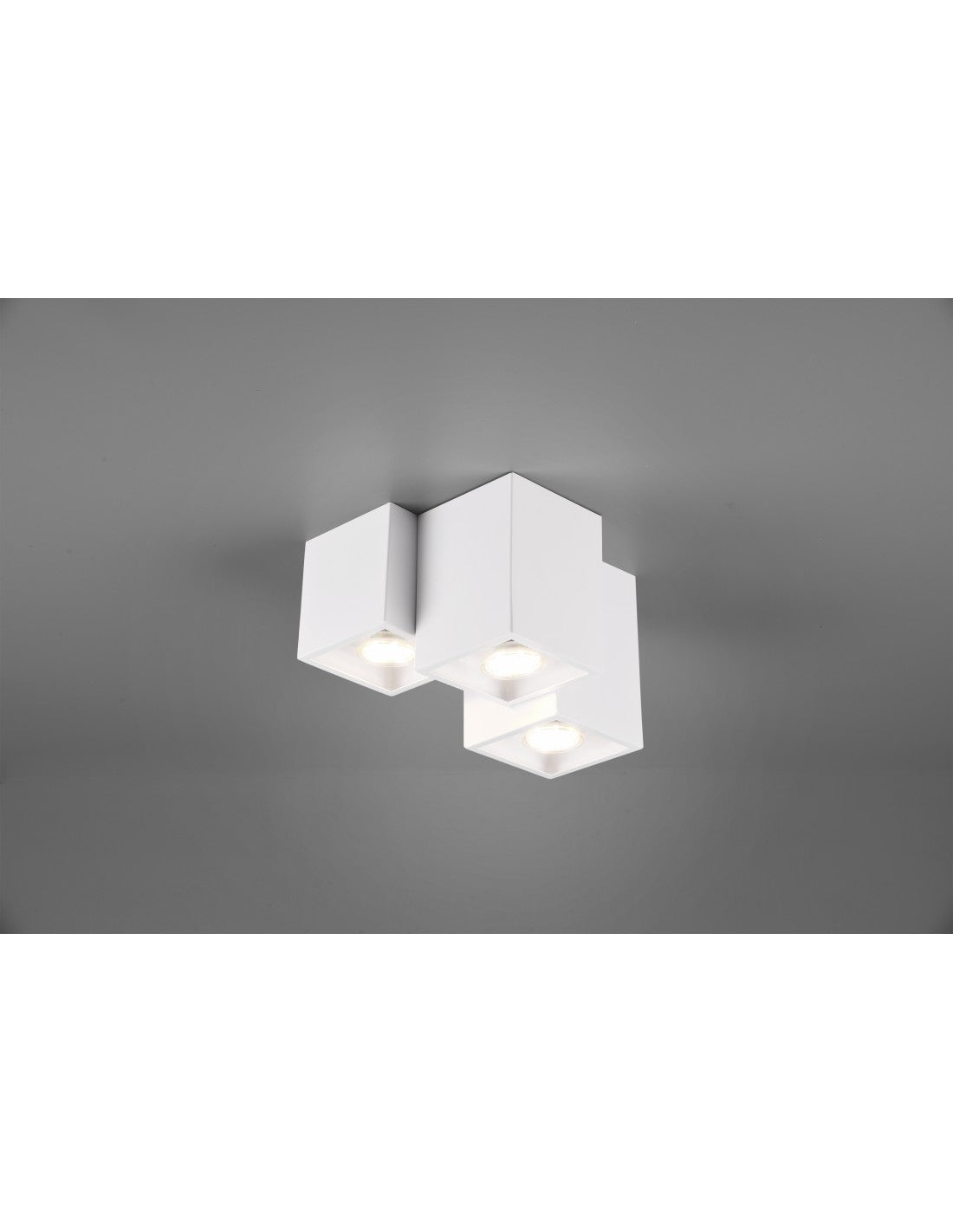 Plafoniera 3 Cubi GU10 Fernando Bianco Opaco Trio Lighting