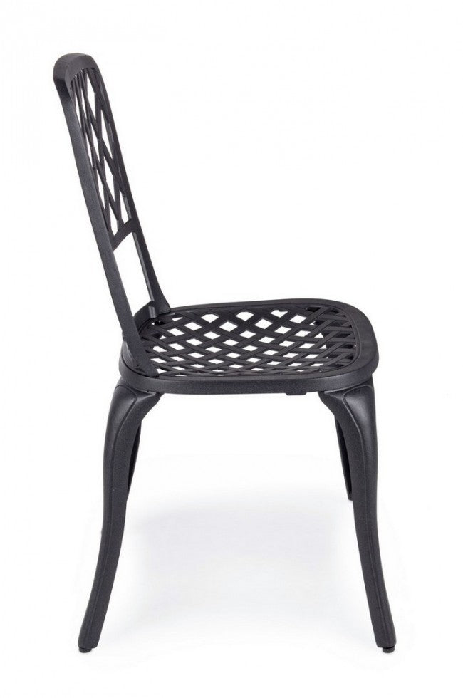 Sedia alluminio antracite esterno cm 44 x 46 x  89h