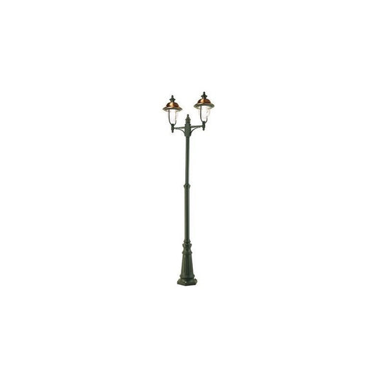 Palo con struttura in pressofusione di alluminio grigio e rame  da esterno  h. 244 cm