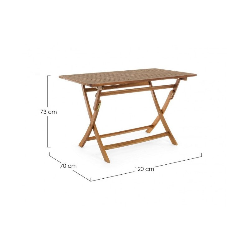 Tavolo da giardino Pieghevole Rettangolare 120x70x h73 cm