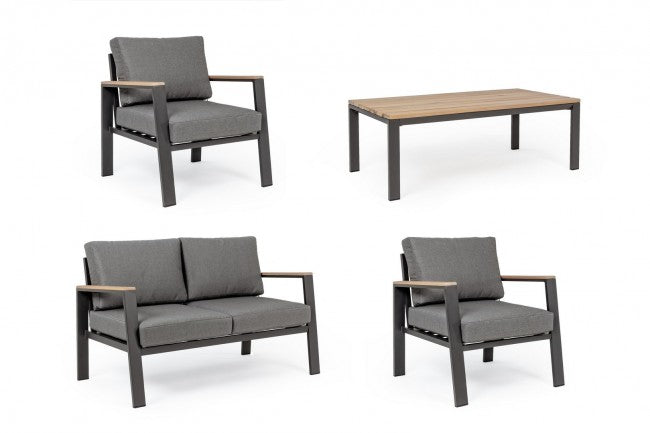 Set salotto giardino Belmar naturale/antracite