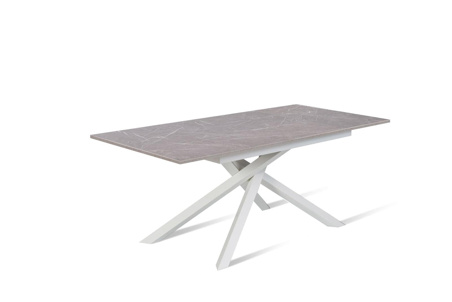 Tavolo allungabile antracite-bianco 90 cm x 140- 190 cm H. 76 cm