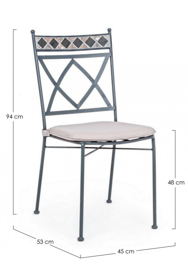 Sedia Berkley In Metallo Da Esterno