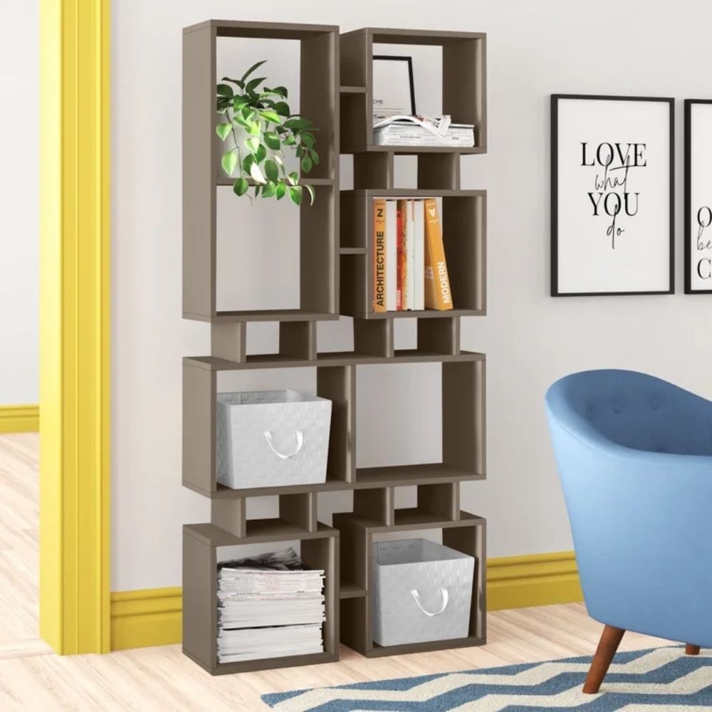 Libreria bifacciale Rail tortora 79x166,5