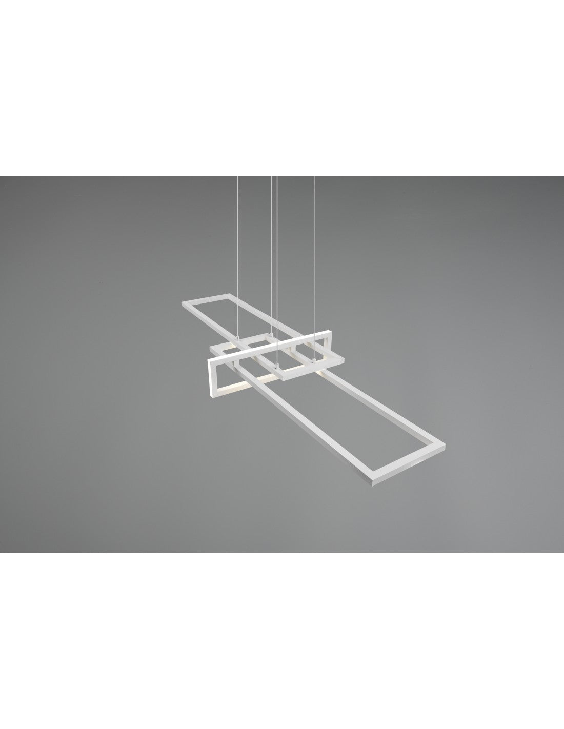 Sospensione Salinas 3 Rettangoli Led 34w Bianco L110 cm Dimmerabile Trio Lighting