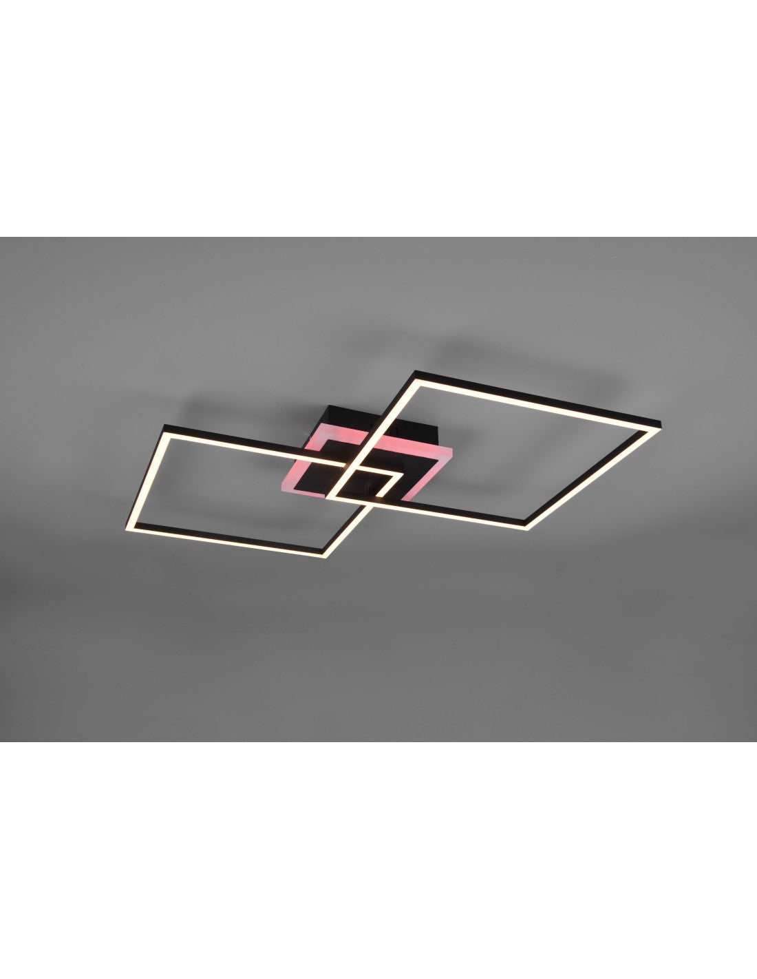 Plafoniera Arribo Quadrati Nero Led Dimmerabile Rgbw Trio Lighting