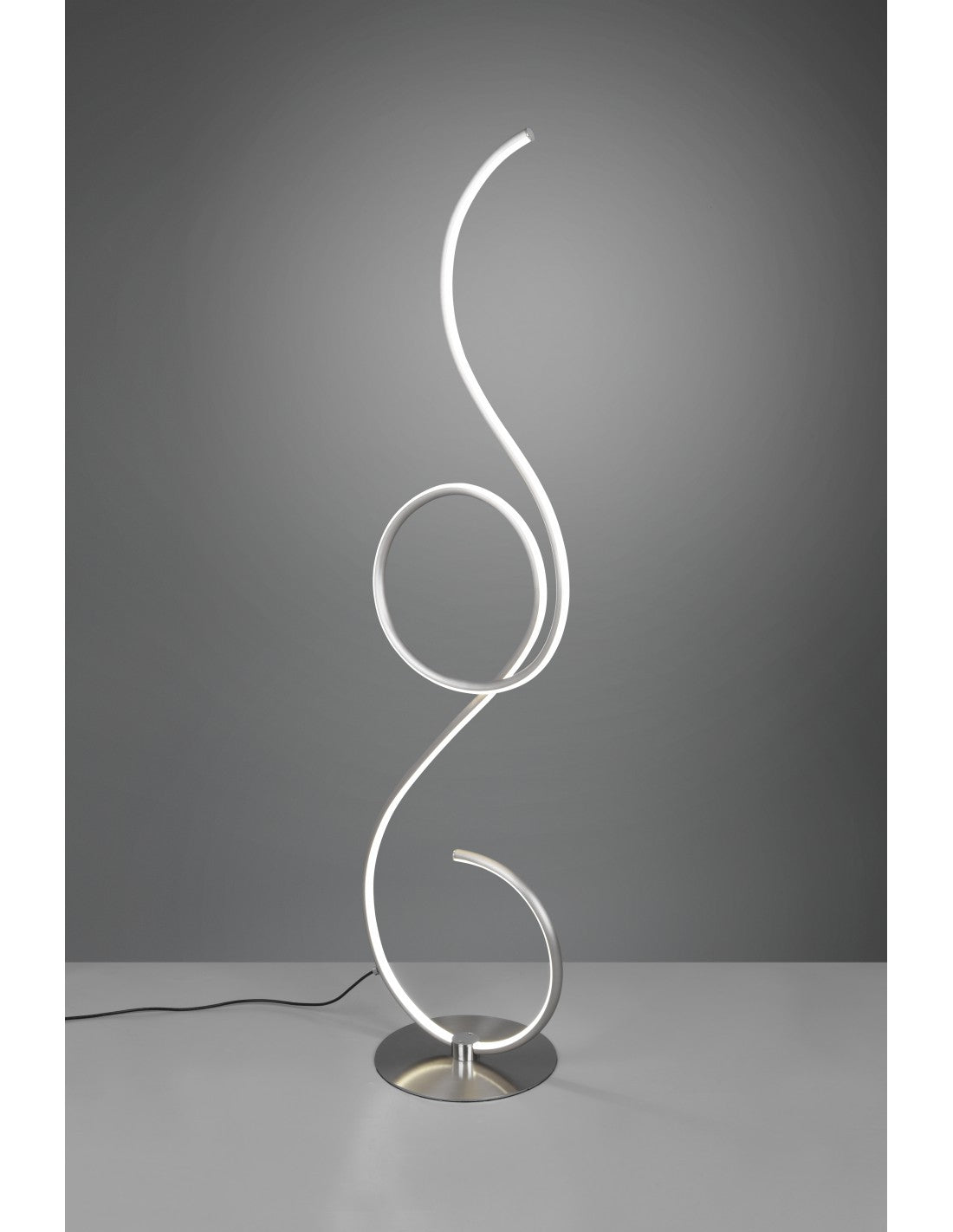 Piantana Moderna Led Dimmer Per Soggiorno Jive Nichel Trio Lighting