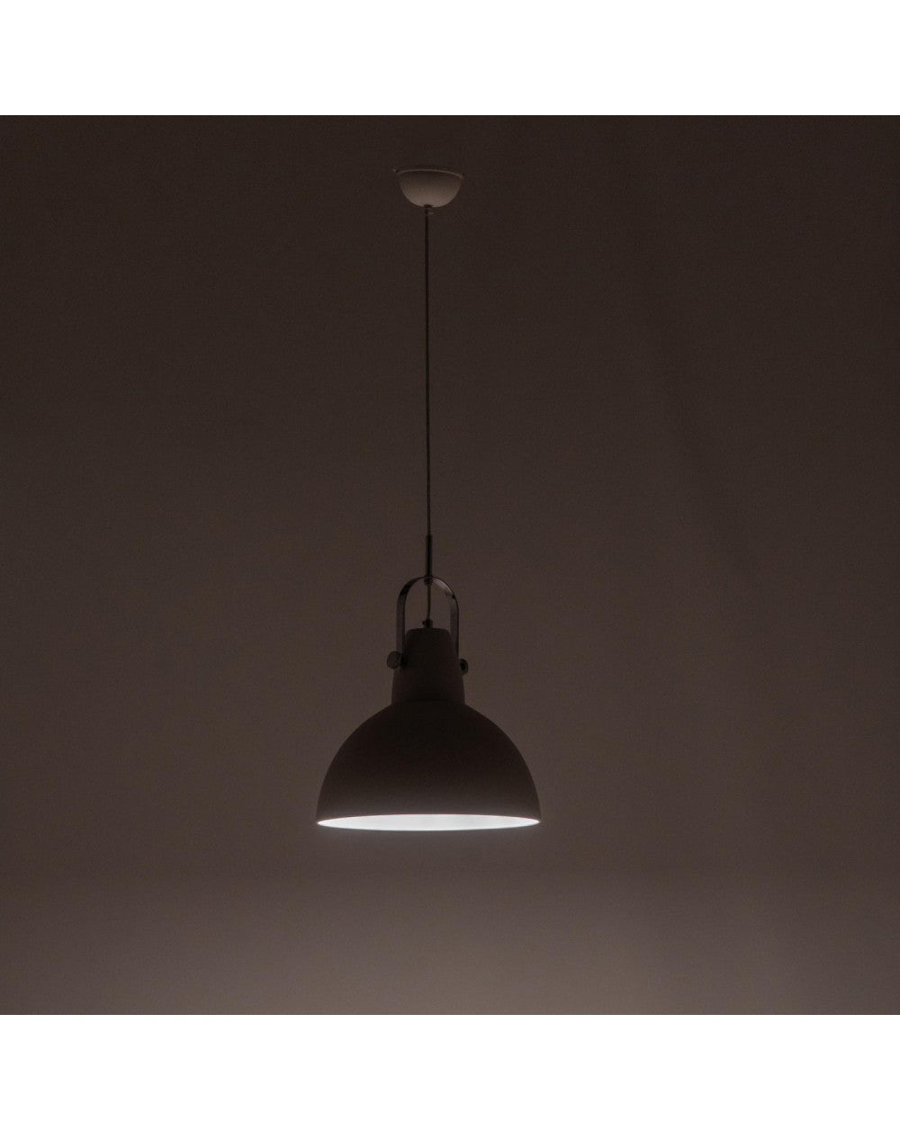 Lampada a sospensione Kande in acciaio bianco STS