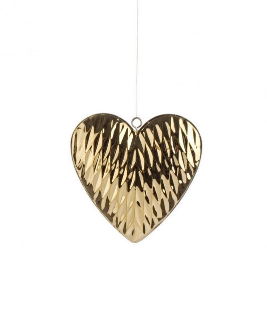 8x Pendaglio Placcato Cuore Oro S