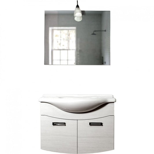 Mobile da Bagno Sospeso Iris Cm. 85 Bianco Portuna