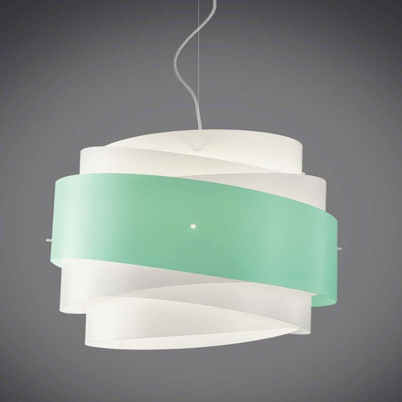 Lampadario a sospensione BEA tre luci Verde diametro 60x h38 cm