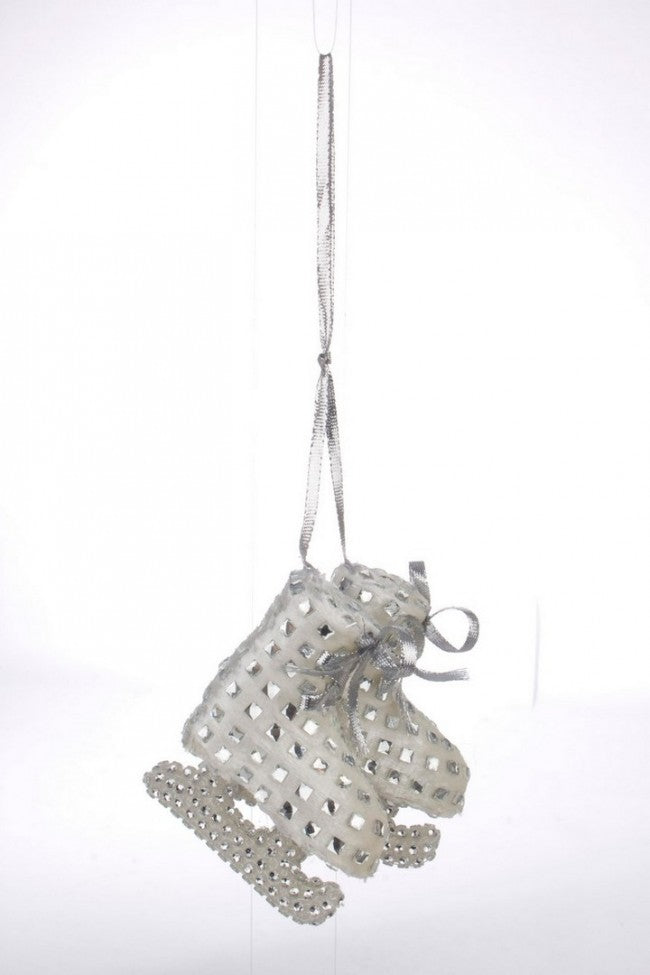 8x Pendaglio Pattini Cristallo