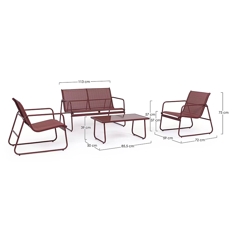 Set 4 pz Salotto da esterno Markus Pepper