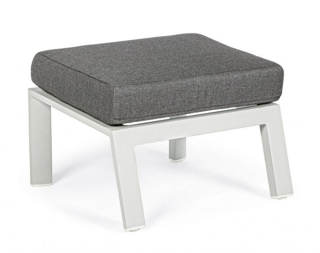 Ottoman in alluminio con cuscino Kledi lunar