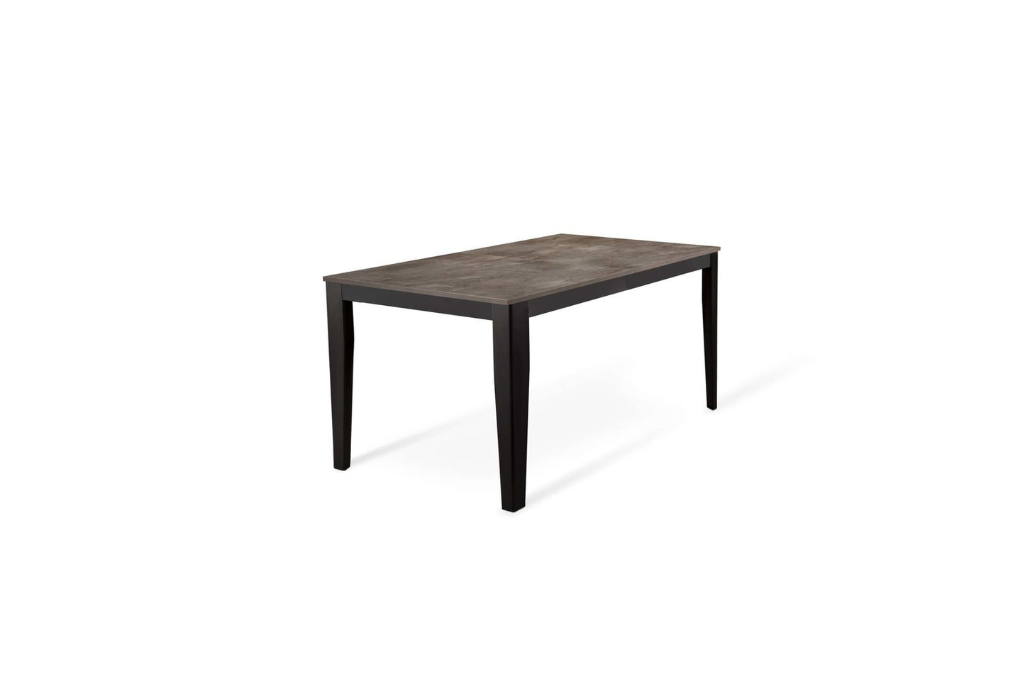 Tavolo allungabile cemento grigio- metallo nero 90 cm x 156- 316 cm H. 76 cm