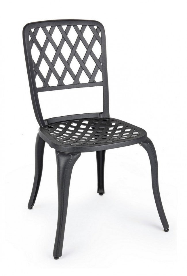 Sedia alluminio antracite esterno cm 44 x 46 x  89h
