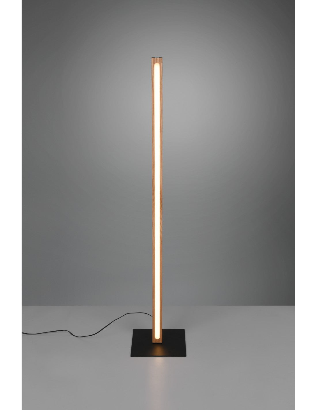 Piantana Bacchetta Legno Vintage Led Touch Bellari Trio Lighting