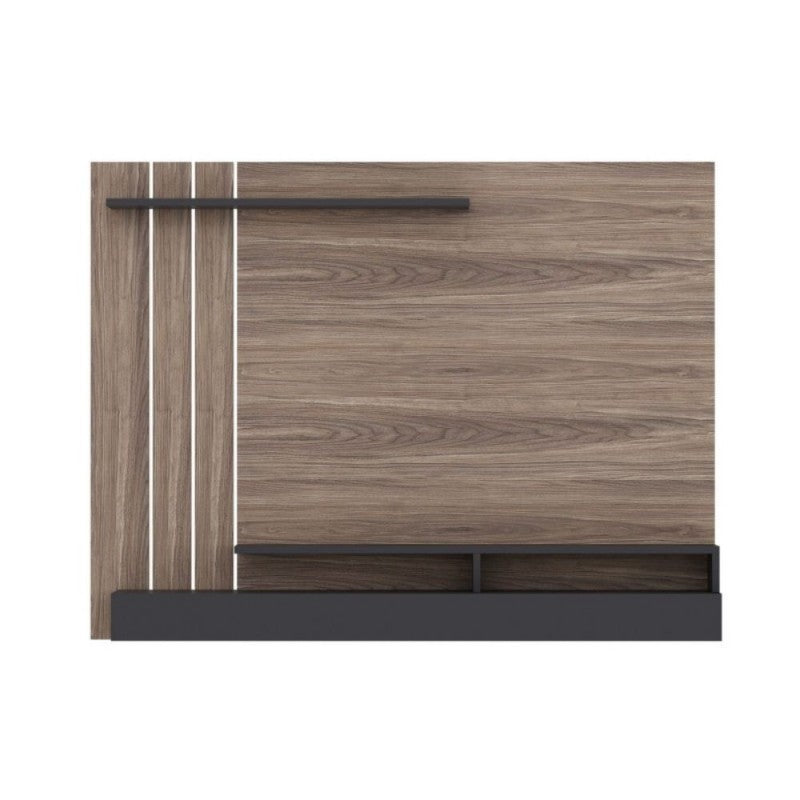 Parete porta tv noce particolari antracite 157x21xh.120 cm