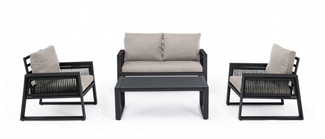 Set salotto giardino Captiva antracite