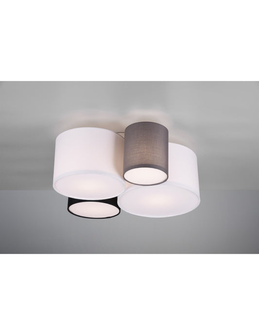 Plafoniera Hotel 4xE27 Cilindri Multicolor L50cm Trio Lighting