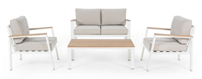 Set salotto giardino Belmar bianco