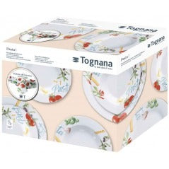 Set 12 Piatti e Tovaglia Pasta Multicolor Linea Olimpia
