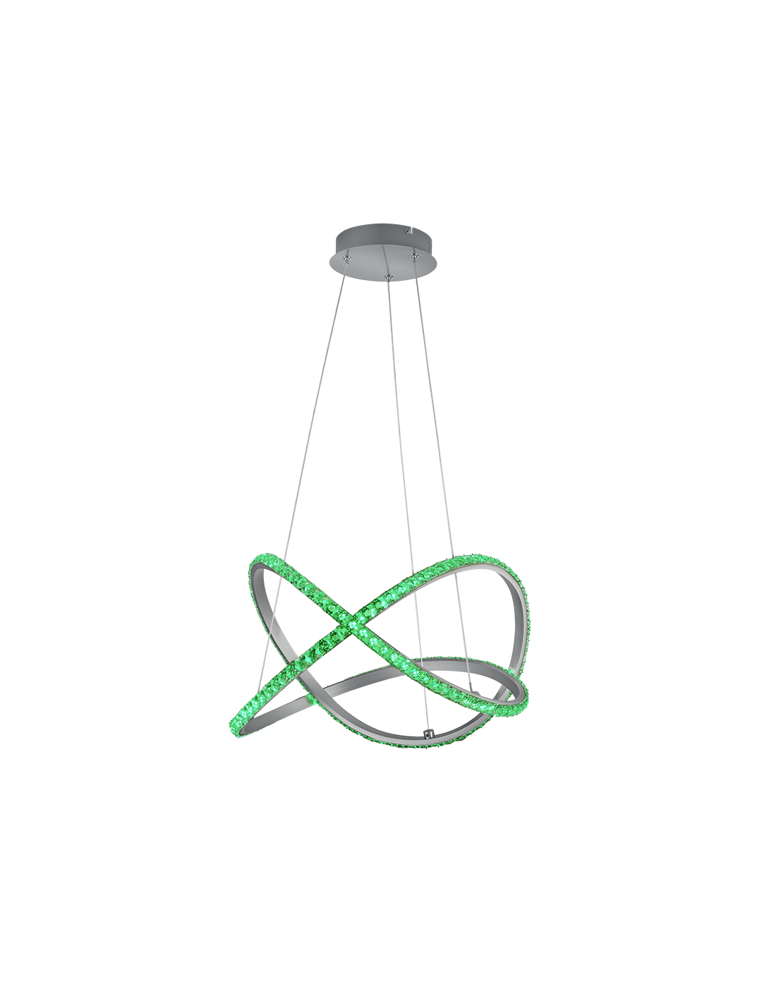 Sospensione Moderna Rubin Led Dimmerabile RGB Effetto Cristallo Ø50 cm Trio Lighting