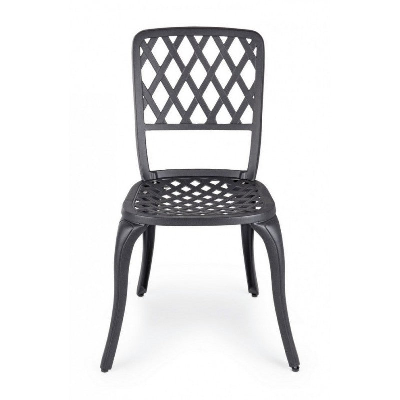 Sedia alluminio antracite esterno cm 44 x 46 x  89h