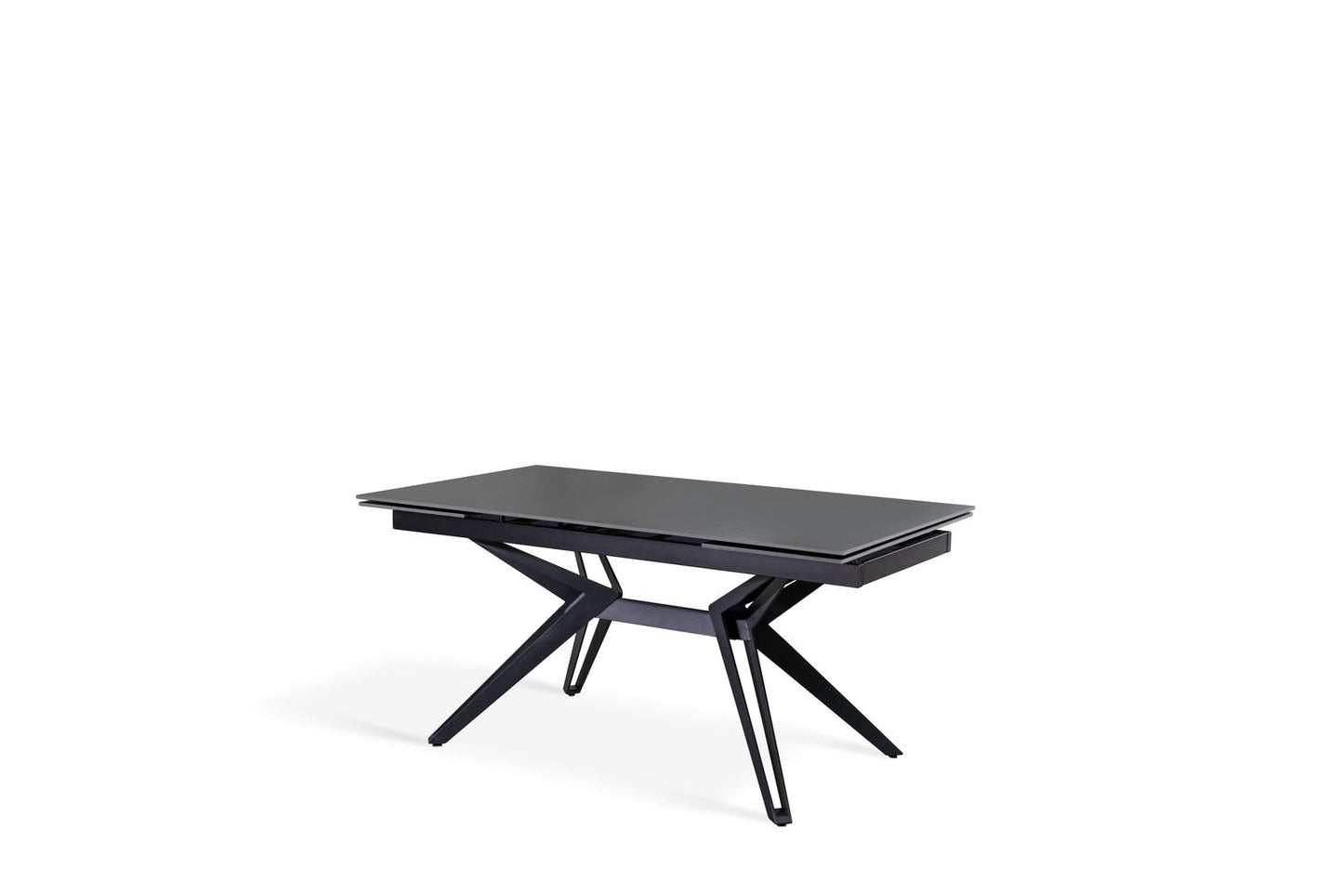 Tavolo allungabile grigio vintage - nero opaco 90 cm x 160-240  cm cm H. 76 cm