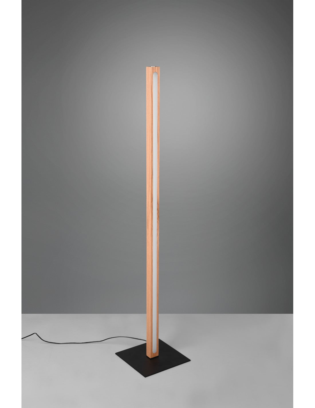 Piantana Bacchetta Legno Vintage Led Touch Bellari Trio Lighting