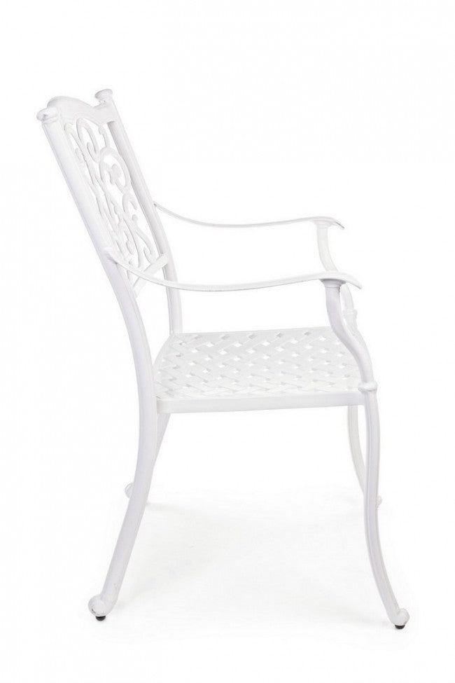 Sedia Con Bracciolo Ivrea Bianco Da Esterno