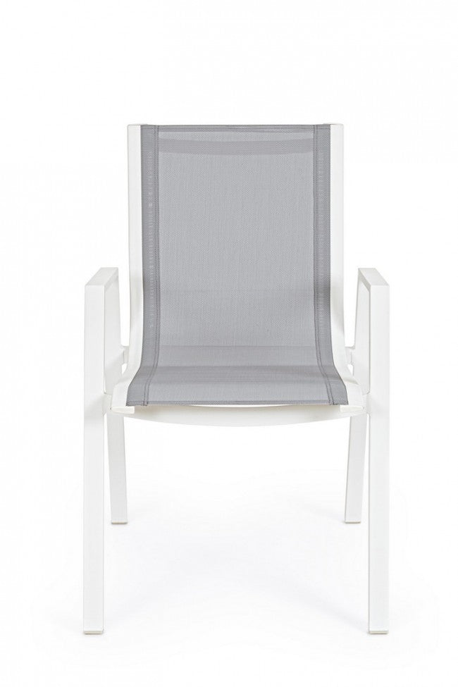 Sedia con braccioli Pelagius bianco