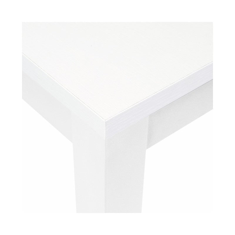 Tavolo pranzo allungabile bianco frassinato in legno nobilitato cm 85x140-180