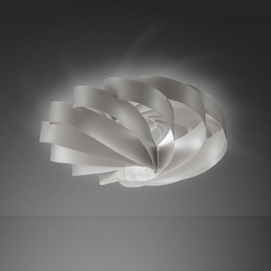 Plafoniera flat  5 luci Silver cm  100Øx50h