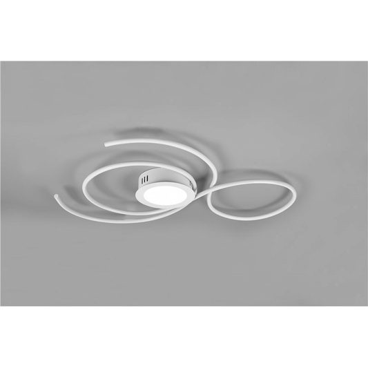 Jive Plafoniera Led Bianca Con Telecomando Multifunzione L.80Cm Moderno Led