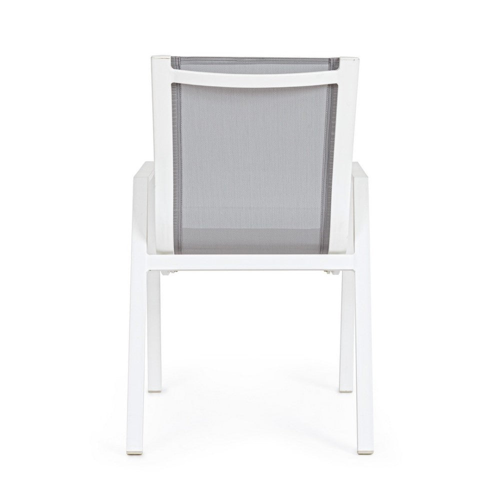 Sedia con braccioli Pelagius bianco