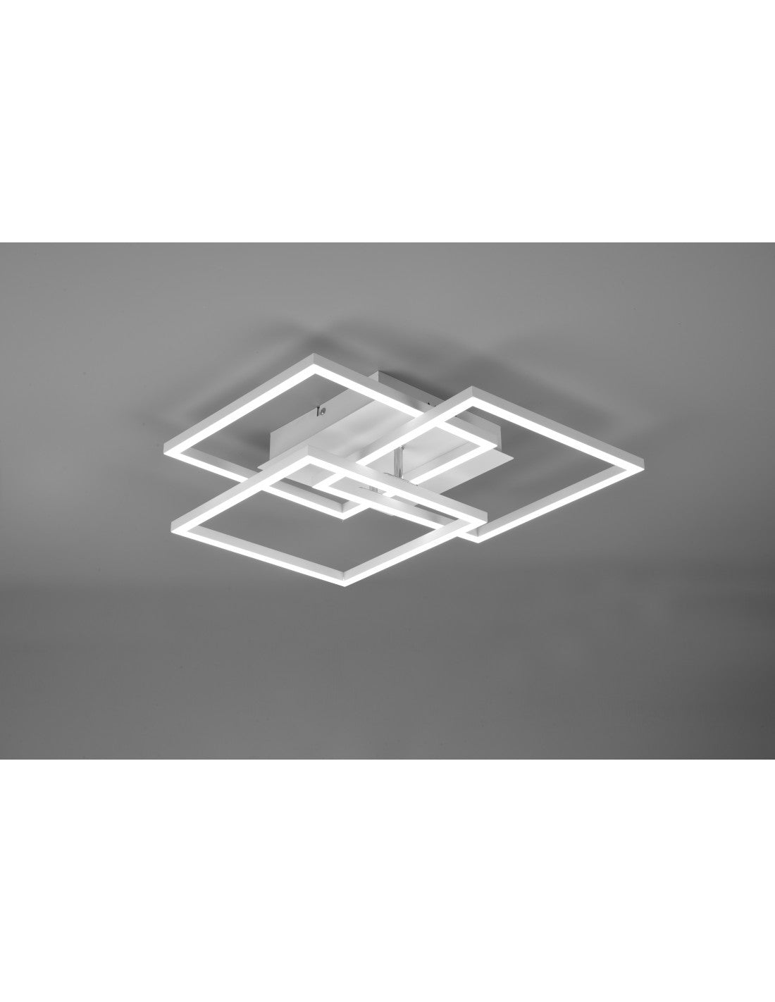 Plafoniera Bianca 3 Quadrati Orientabili Led Dimmer Mobile Trio Lighting