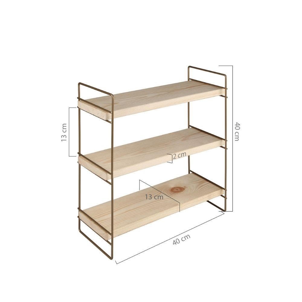 Scaffale Hobby 3 ripiani 40x13x40 bronzo ASZ1572 EFFEZ