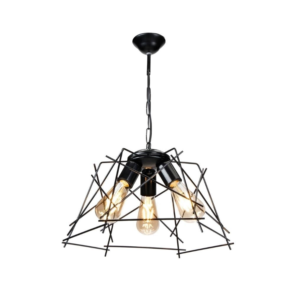 Lampada a sospensione Tena MDL3854 luci in metallo nero asimmetrico EFFEZ