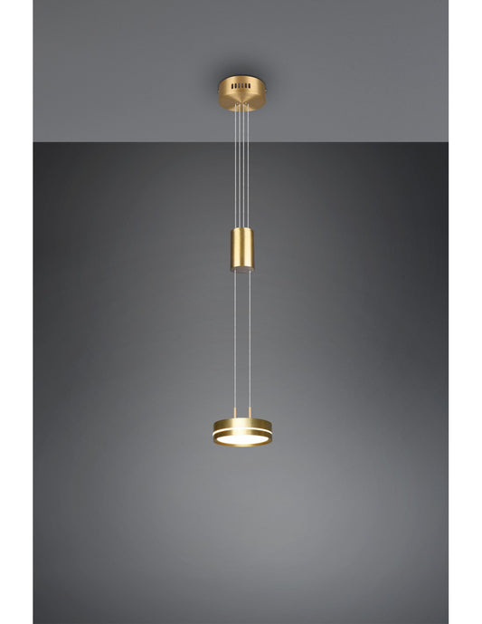 Sospensione Moderna Isola Disco Led Franklin Ottone Trio Lighting