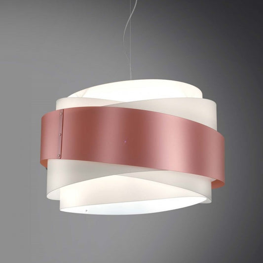 Lampadario a sospensione BEA una luce Rosa  diametro 60x h38 cm