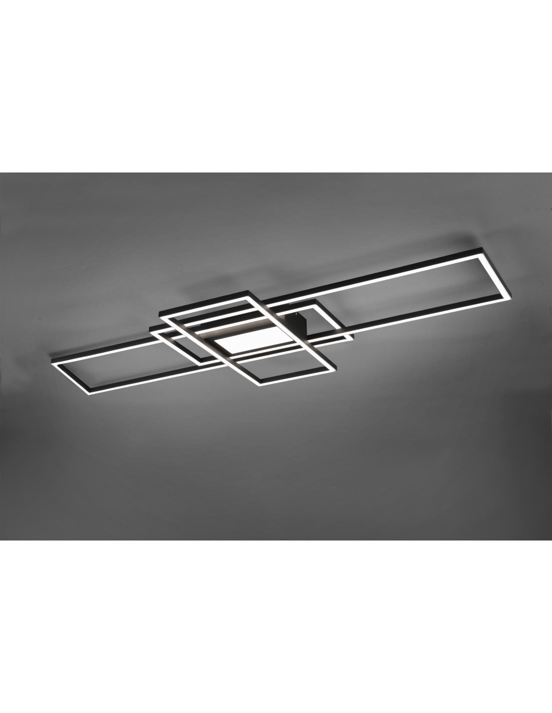 Plafoniera Irvine 3 Rettangoli Led 60w Antracite L105 cm Dimmerabile Trio Lighting