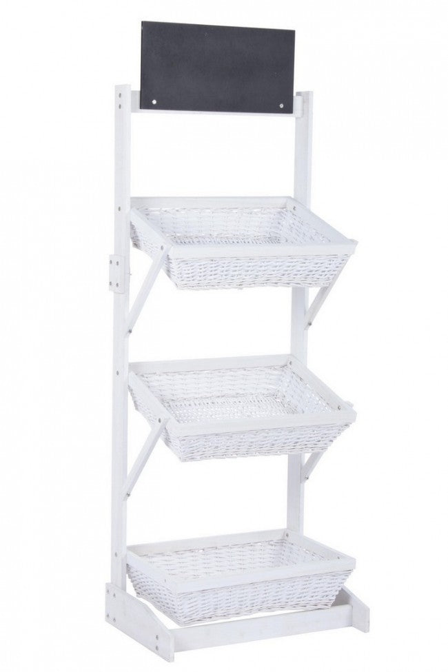 Espositore Darik 3 cesti SVAS Bianco 60x45x200h cm