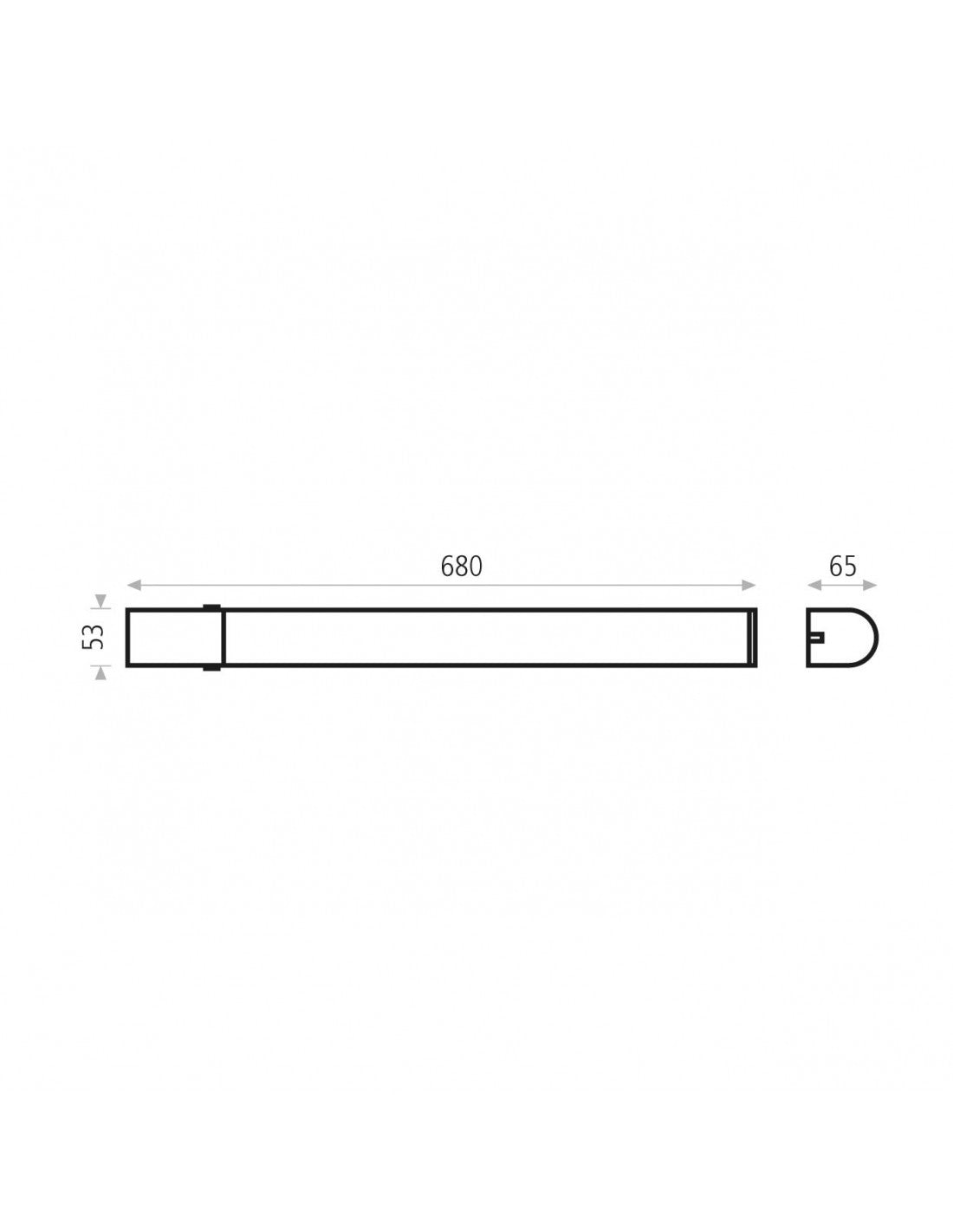 Applique Rettangolare Bianca Specchio Bagno Led Garona IP44 ACB